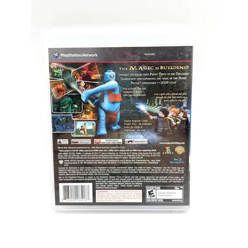 LEGO Harry Potter Years 1-4 PS3 PlayStation 3 Game CIB